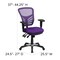 Emma and Oliver Mid-Back Mesh Triple Paddle Swivel Ergonomic Office Chair with Adjustable Arms